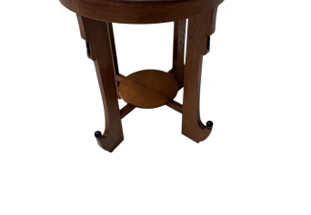 Art Deco Amsterdamse School Oak Side Table, 1920s
